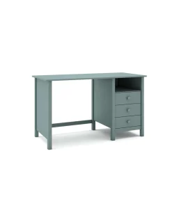 Mesa de estudio 3 cajones Maxi acabado verde petróleo, 74cm(alto) 120cm(ancho) 54cm(fondo)