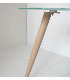 Mesa de estudio Md-Polar acabado cristal marrón, 74cm(alto) x 60cm(ancho) x 120cm(fondo).