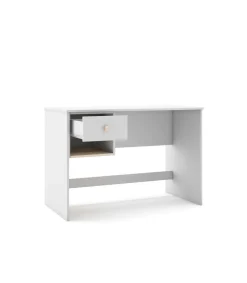 Mesa de estudio modelo Dylan acabado blanco/cera blanca, 110cm(ancho) 75cm(altura) 55cm(fondo)