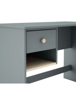Mesa de estudio modelo Dylan acabado verde kaki/cera blanca, 110cm(ancho) 75cm(altura) 55cm(fondo)