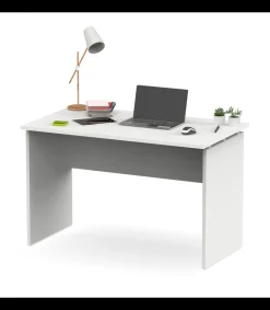 Mesa de oficina Teide en color blanco mate. 76 cm(alto)120 cm(ancho)68 cm(fondo)