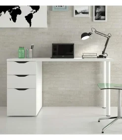 Mesa de ordenador reversible Seul en acabado blanco 74 cm(alto)138 cm(ancho)60 cm(largo)
