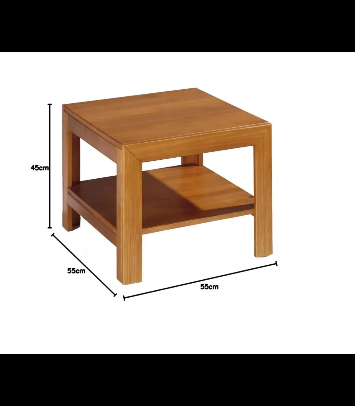 Mesa De Rincón Madera De Pino 45 cm(alto)55 cm(ancho)55 cm(largo)