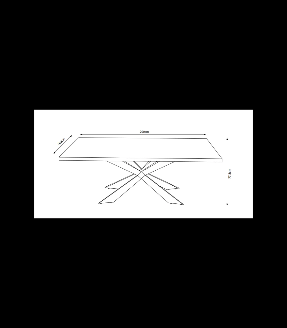Mesa de salón modelo Hécate acabado olmo. 200cm(ancho) 77.5cm(altura) 100cm(fondo)