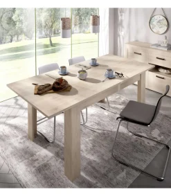 Mesa de salon extensible Baños de la encina en color natural 76 cm(alto)140-180 cm(ancho)90 cm(largo)