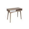 Mesa despacho moderna acabado roble/blanco,, 78 cm(alto)90 cm(ancho)45 cm(largo)