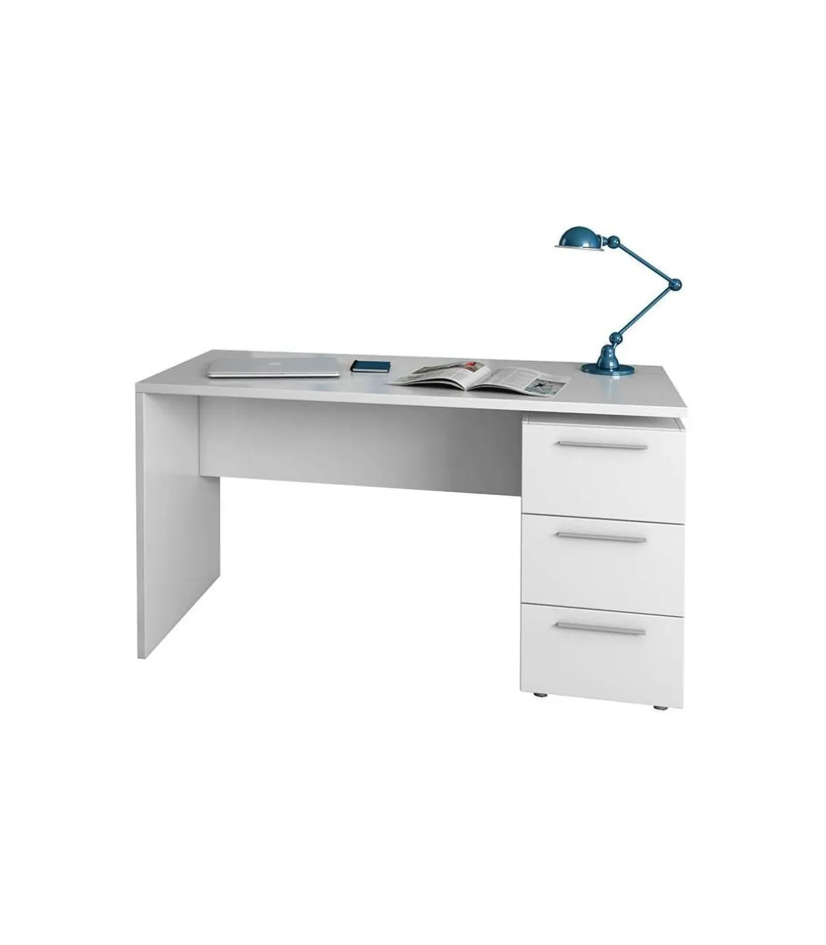 Mesa despacho Tokio tres cajones blanco artik 74 cm(alto)138 cm(ancho)60 cm(largo)