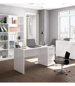Mesa despacho Tokio tres cajones blanco artik 74 cm(alto)138 cm(ancho)60 cm(largo)