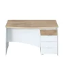 Mesa despacho Zoe con buc tres cajones Blanco Artik combinado Roble canadian 74 cm (alto) x 136 cm (ancho) x 67 cm (prof.)