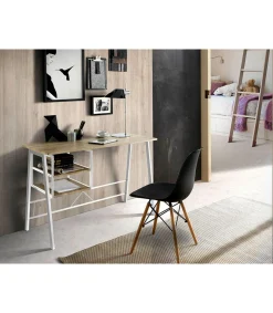 Mesa escritorio con baldas Ines, 120 x 52 x 76.5 cm (largo x ancho x alto)
