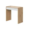 Mesa escritorio Luka con cajón acabado en Roble y Blanco Artik 77 cm(alto) x 82 cm (ancho) x 40 cm (fondo)