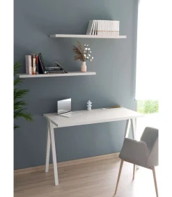 Mesa estudio Mod-635 acabado blanco, 60 x 120 x 78 cm (fondo x ancho x alto)