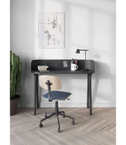 Mesa estudio Mod-634 acabado en color grafito, 40 x 120 x 95 cm (fondo x ancho x alto)