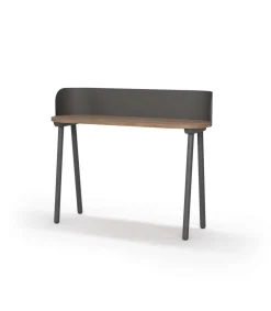 Mesa estudio Mod-634 acabado en color nogal/grafito, 40 x 120 x 95 cm (fondo x ancho x alto)