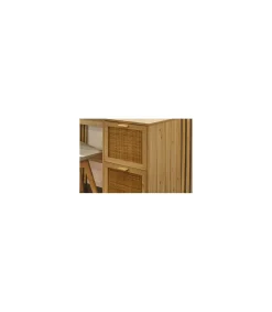 Mesa estudio modelo Decor acabado pino/rattan, 120cm(ancho) 48cm(fondo) 75cm(alto)