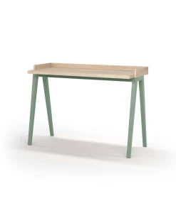 Mesa estudio Mod-Nairobi acabado roble/verde, 47 x 110 x 81 cm (fondo x ancho x alto)