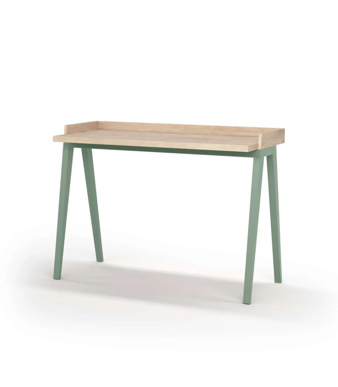 Mesa estudio Mod-Nairobi acabado roble/verde, 47 x 110 x 81 cm (fondo x ancho x alto)