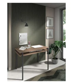 Mesa estudio Mod-Rio acabado nogal/grafito, 54 x 100 x 77 cm (fondo x ancho x alto)