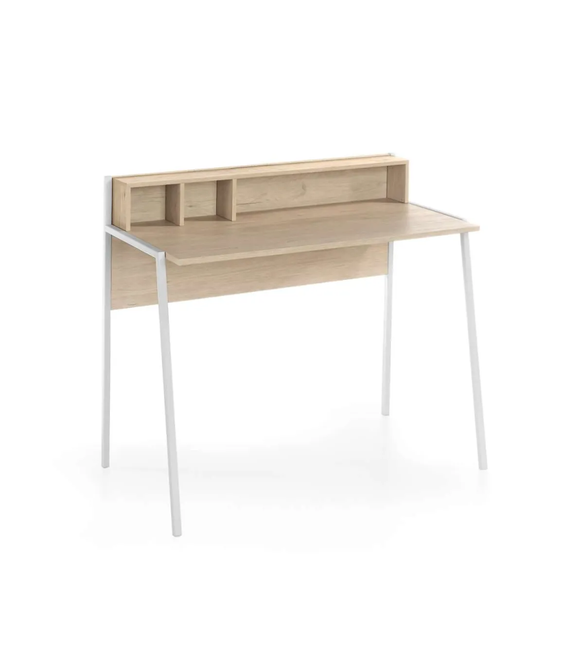 Mesa estudio Mod-Tokio acabado roble/blanco, 50 x 105 x 90 cm (fondo x ancho x alto)
