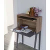 Mesa estudio para colgar Mod-630 acabado nogal/grafito, 39 x 75 x 117 cm (fondo x ancho x alto)