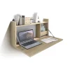 Mesa estudio para colgar Mod-Murillo acabado roble/blanco, 15/46 x 80 x 42 cm (fondo x ancho x alto)