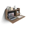 Mesa estudio para colgar Mod-Murillo acabado nogal/grafito, 15/46 x 80 x 42 cm (fondo x ancho x alto)