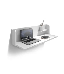 Mesa estudio para colgar Mod-Roman acabado blanco, 35 x 90 x 25 cm (fondo x ancho x alto)
