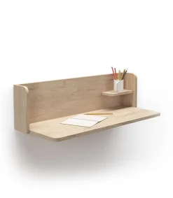 Mesa estudio para colgar Mod-Roman acabado roble, 35 x 90 x 25 cm (fondo x ancho x alto)