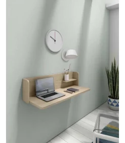 Mesa estudio para colgar Mod-Roman acabado roble, 35 x 90 x 25 cm (fondo x ancho x alto)