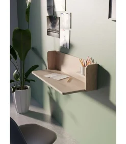 Mesa estudio para colgar Mod-Roman acabado roble, 35 x 90 x 25 cm (fondo x ancho x alto)