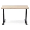 Mesa estudio STAND-140 elevable y motorizada acabado roble nordish/negro, 76/126cm(alto) 120cm(ancho) 70cm(fondo)