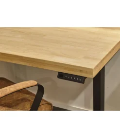 Mesa estudio STAND-140 elevable y motorizada acabado roble nordish/negro, 76/126cm(alto) 120cm(ancho) 70cm(fondo)