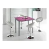 Mesa extensible alta Laia acabado cristal morado, 95 (alto) x 95 (largo) x 55/95 ancho