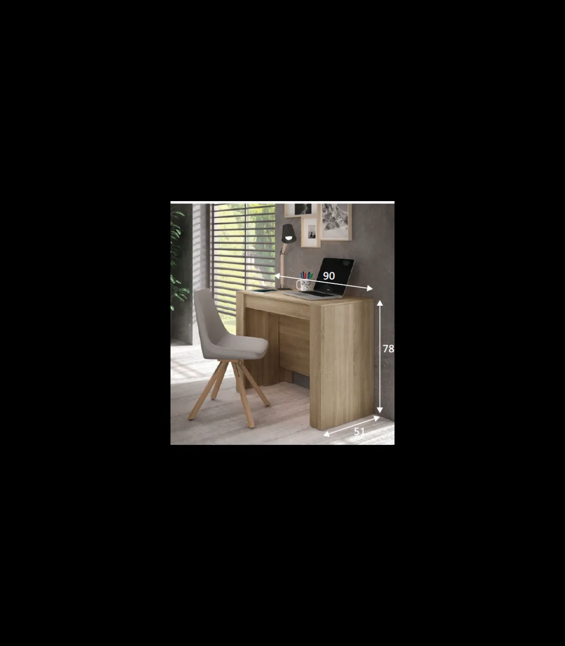 Mesa extensible con cinco posiciones acabado roble, 51/97.5/144/190.5/237cm (ancho) 78cm (alto) 90cm (fondo).