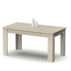 Mesa extensible Kia para salón, cocina acabado roble aurora, 77cm(alto) 140/195cm(ancho) 80cm(largo)