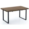 Mesa extensible Natural de estilo Industrial Roble American/Negro 76 cm(alto)140-180 cm(ancho)80 cm(largo)