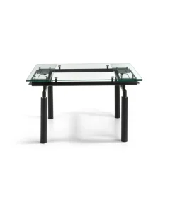 Mesa extensible rectangular sobre de vidrio Camelia, 140/200 x 90 x 76 cm (largo x ancho x alto)