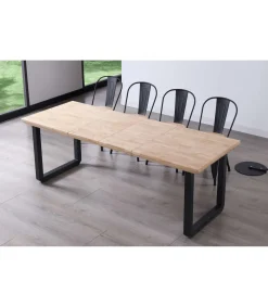 Mesa extensible Roma Roble nordish pata negra 77 cm(alto)140-180-220 cm(ancho)80 cm(largo)