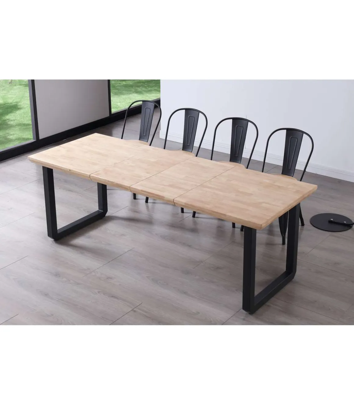 Mesa extensible Roma Roble nordish pata negra 77 cm(alto)140-180-220 cm(ancho)80 cm(largo)