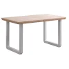 Mesa extensible Roma Roble nordish patas blancas 77 cm(alto)140-180-220 cm(ancho)80 cm(largo)