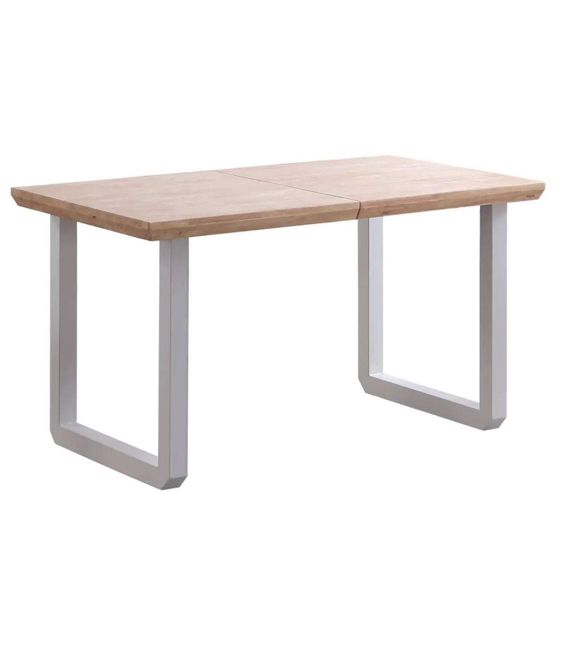 Mesa extensible Roma Roble nordish patas blancas 77 cm(alto)140-180-220 cm(ancho)80 cm(largo)
