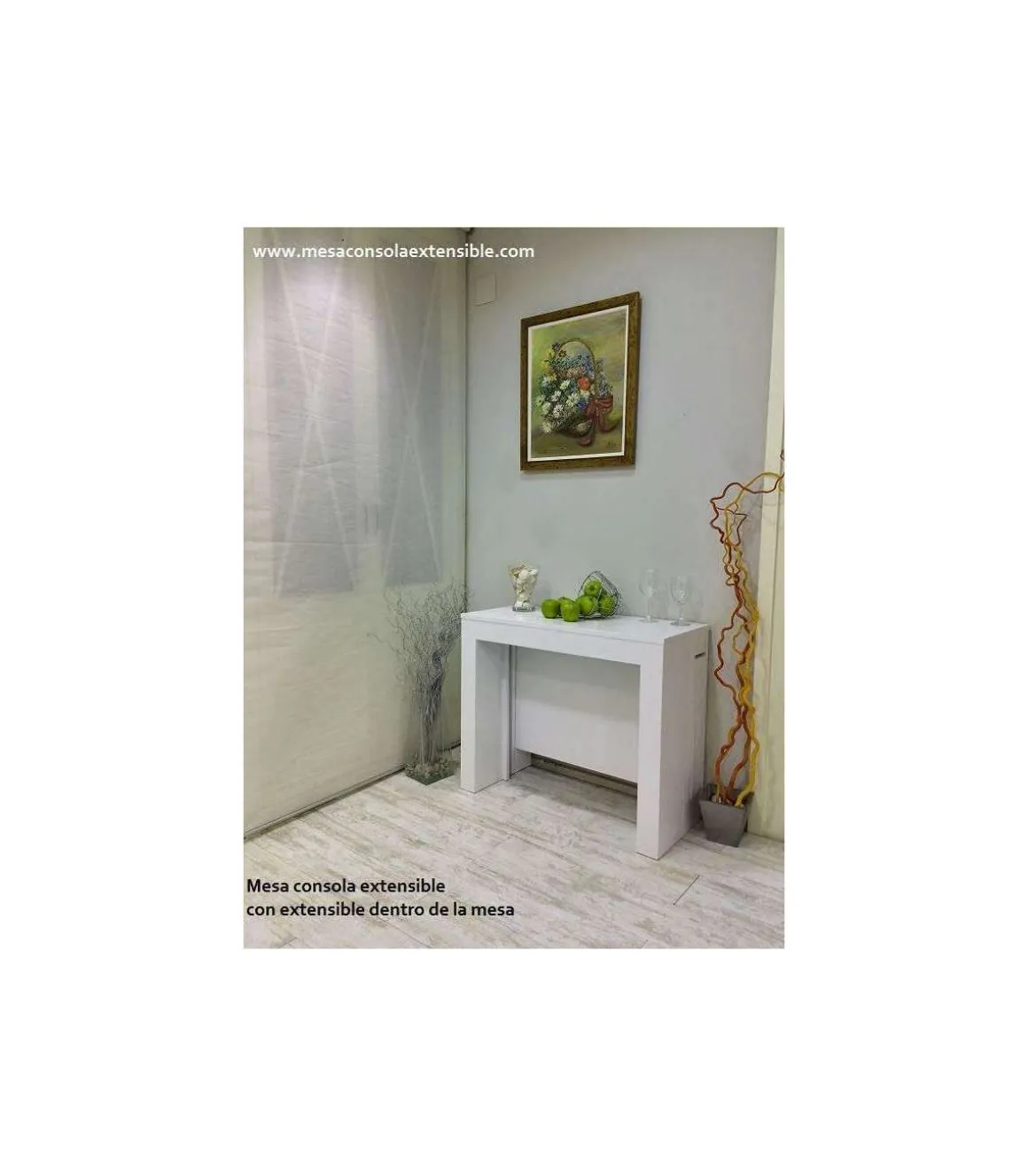 Mesa extensible Rubite en varios colores a elegir. 45/190 x 90 cm x 76 cm