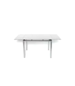 Mesa extensible salon o comedor en acabado color blanco, 76 cm(alto)120/180 cm(ancho)80 cm(largo)