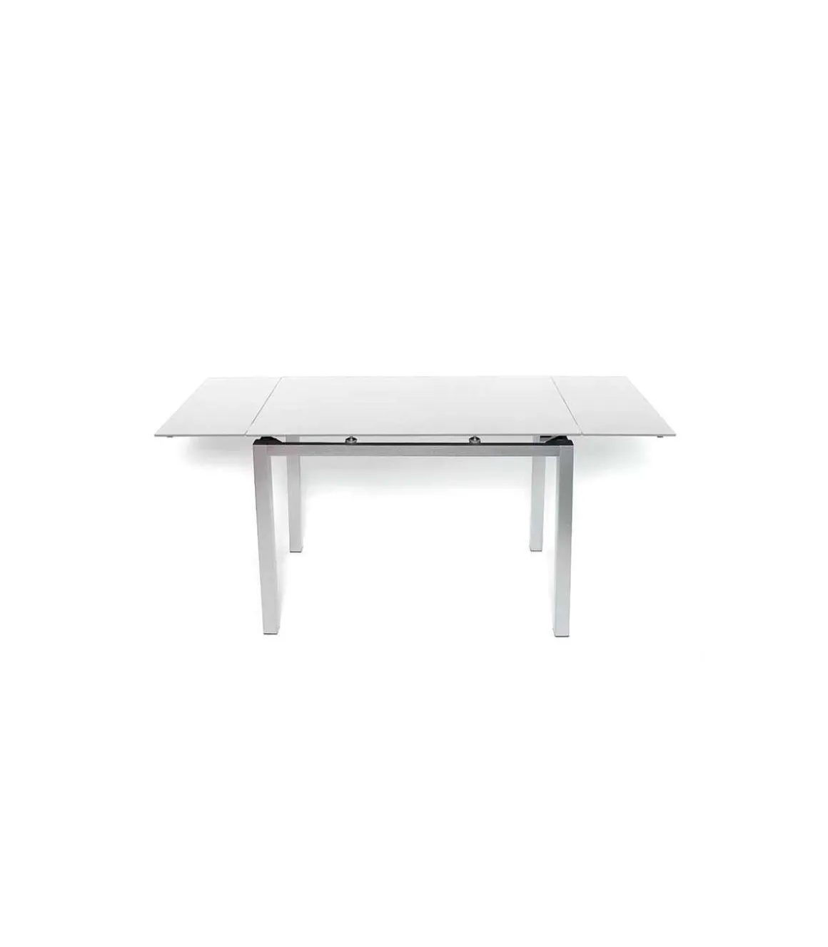 Mesa extensible salon o comedor en acabado color blanco, 76 cm(alto)120/180 cm(ancho)80 cm(largo)
