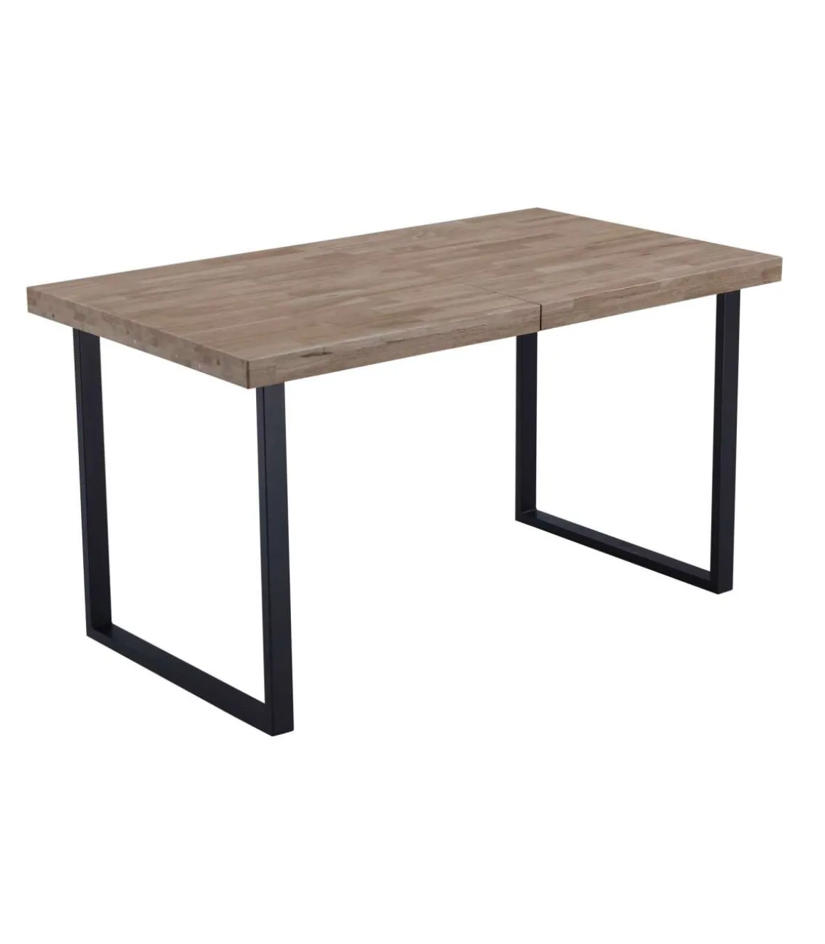 Mesa extensible STEVE Roble Honey/Negro 76 cm(alto)140-180 cm(ancho)80 cm(largo)