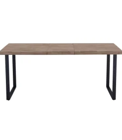 Mesa extensible STEVE Roble Honey/Negro 76 cm(alto)140-180 cm(ancho)80 cm(largo)