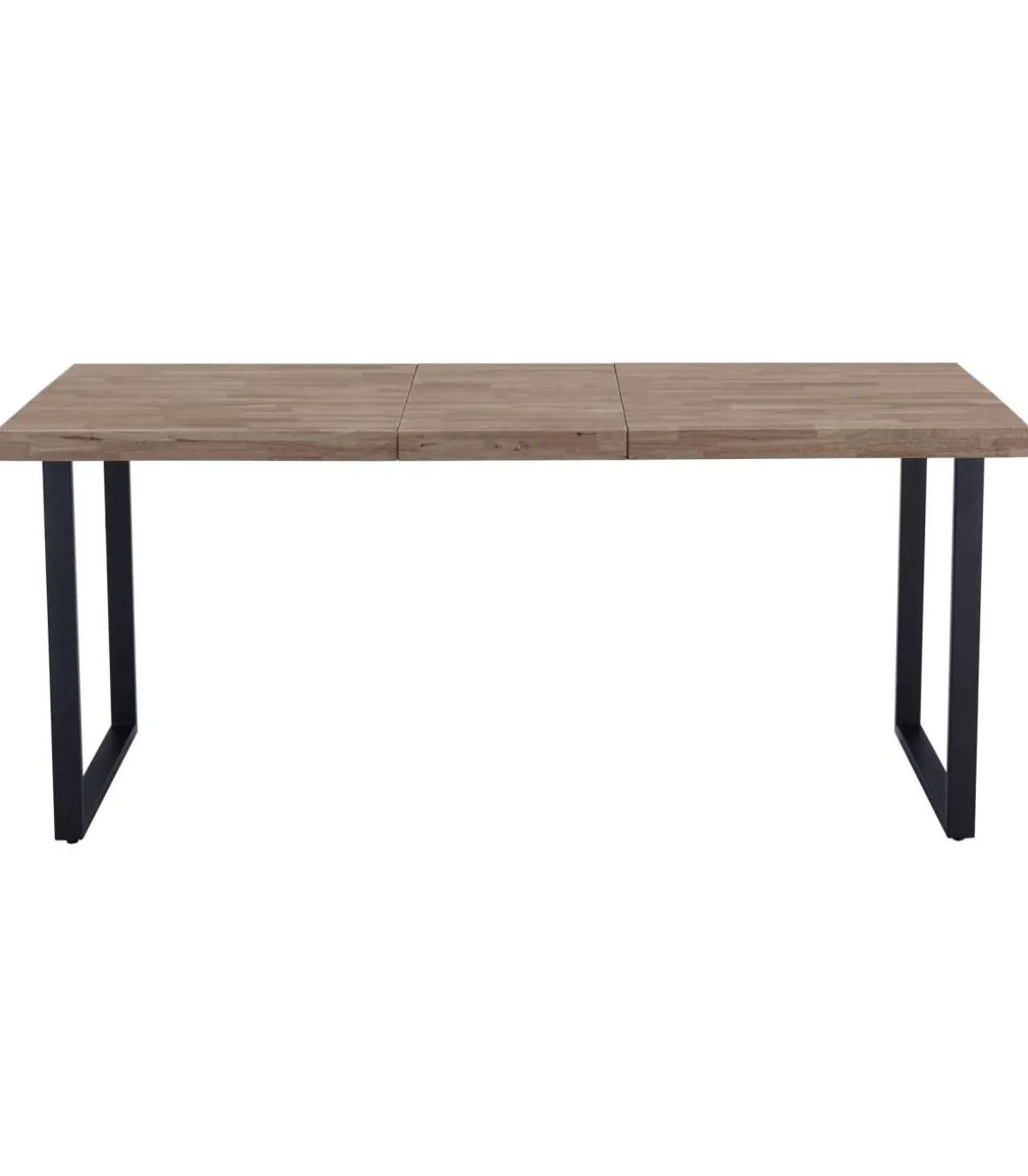 Mesa extensible STEVE Roble Honey/Negro 76 cm(alto)140-180 cm(ancho)80 cm(largo)