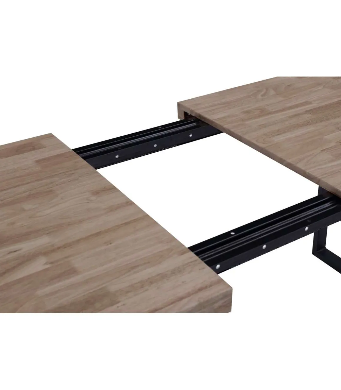 Mesa extensible STEVE Roble Honey/Negro 76 cm(alto)140-180 cm(ancho)80 cm(largo)