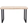 Mesa extensible STEVE Roble Nordish/Negro 76 cm(alto)140-180 cm(ancho)80 cm(largo)