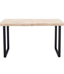 Mesa extensible STEVE Roble Nordish/Negro 76 cm(alto)140-180 cm(ancho)80 cm(largo)